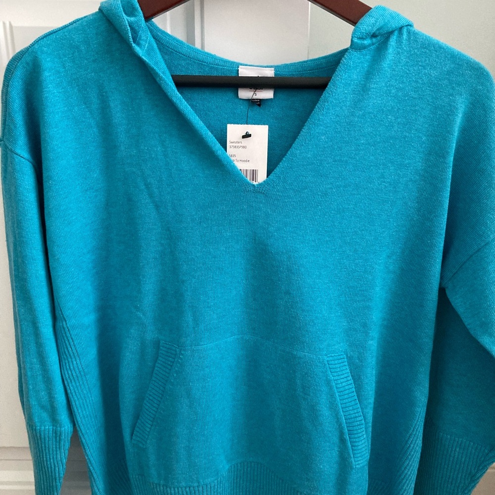 CAbi Turquoise Hoodie Top